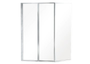 Шторка для ванны Besco Ambition Premium 3 130х140 см хром/прозрачное стекло PAP-3S