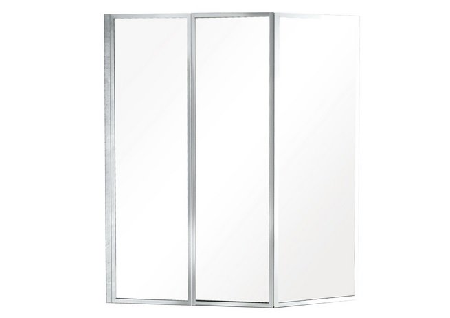 Шторка для ванни Besco Ambition Premium 3 130х140 см хром/прозоре скло PAP-3S