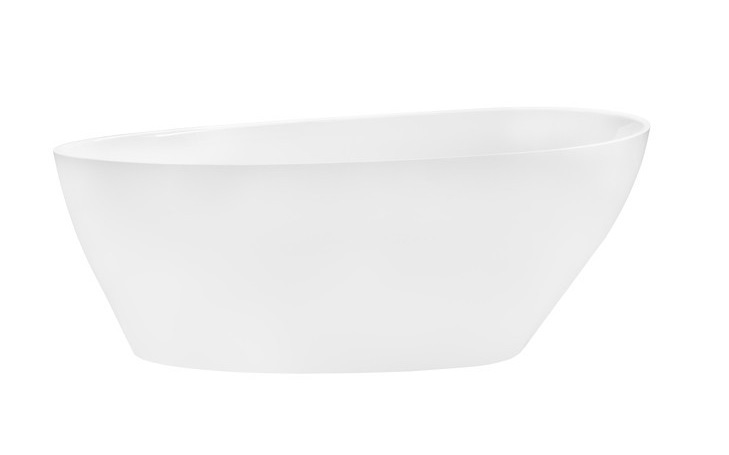 Ванна акрилова Besco Goya 142х62 см з сифоном клік-клак хром глянсовий білий #WMD-140-G