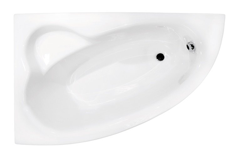 Ванна акриловая Besco Natalia 150х100 см левосторонняя глянцевый белый #WAN-150-NL