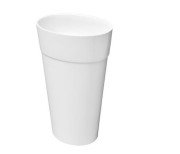 Раковина для ванной Besco Uniqa 32х46х84 см напольная Mineral DuraBe белый глянцевый #UMD-U-WO