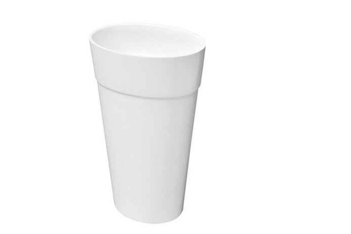 Раковина для ванной Besco Uniqa 32х46х84 см напольная Mineral DuraBe белый матовый #UMMB-U-WOW