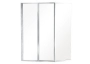Шторка для ванны Besco Ambition Premium 3 130х140 см хром/прозрачное стекло PAP-3S