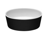 Раковина для ванной Besco Uniqa 32х46х17 см Mineral DuraBe черный матовый/белый глянцевый #UMMC-U-NBB