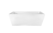 Ванна из искусственного камня Besco Vera 170х75 см с сифоном клик-клак хром санитарный композит белый глянцевый #WKV-170-WOS