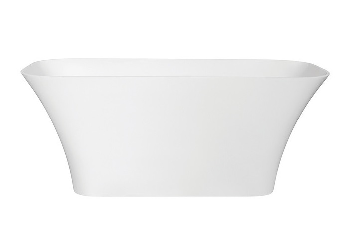 Ванна из искусственного камня Besco Assos 160х70 см с сифоном клик-клак хром Mineral DuraBe белый глянцевый #WMD-160-A