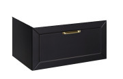 Тумба под раковину Besco Dexa 60х50 см МДФ черный/золотая ручка SUD-654-CZ