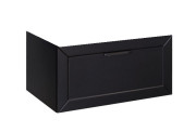 Тумба під раковину Besco Dexa 60х50 см МДФ чорний/чорна ручка SUD-654-CC