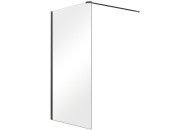 Душевая перегородка Besco Aveo Walk in 140х195 см профиль черный матовый/прозрачное стекло AVB-140-195C