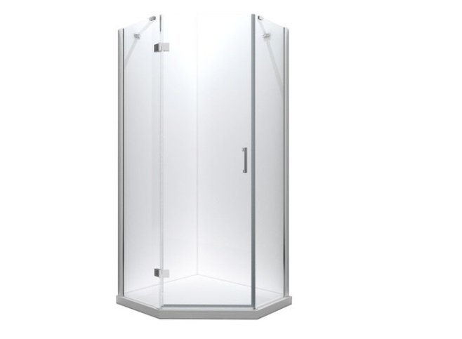 Душевая кабина Besco Viva 90х90 см левая профиль хром/стекло прозрачное V5L-90-195-C