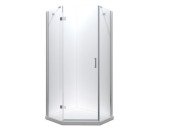 Душевая кабина Besco Viva 90х90 см левая профиль хром/стекло прозрачное V5L-90-195-C