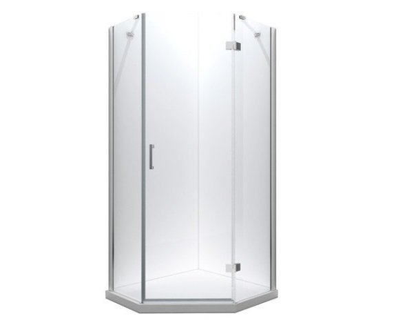 Душевая кабина Besco Viva 90х90 см правая профиль хром/стекло прозрачное V5P-90-195-C