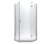 Душевая кабина Besco Viva 90х90 см правая профиль хром/стекло прозрачное V5P-90-195-C