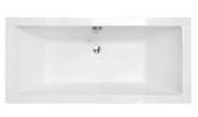 Ванна из искусственного камня Besco Vera 170х75 см с сифоном клик-клак хром санитарный композит белый глянцевый #WKV-170-WZ