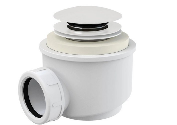 Слив для ванны Besco клик-клак белый матовый OA-KKW