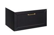 Тумба под раковину Besco Dexa 60х50 см МДФ черный/золотая ручка SUD-654-CZ