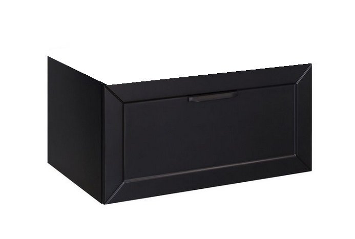 Тумба под раковину Besco Dexa 60х50 см МДФ черный/черная ручка SUD-654-CC