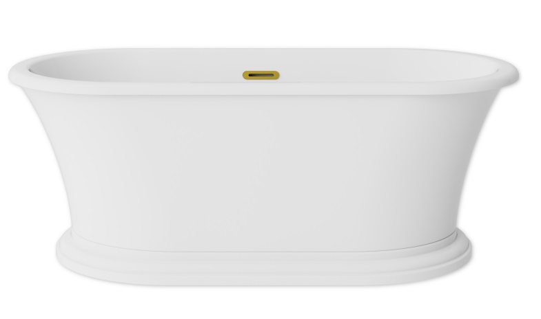 Ванна акрилова Besco Ziva 160х75 см із сифоном клік-клак хром глянсовий білий #WWA-160-ZSC