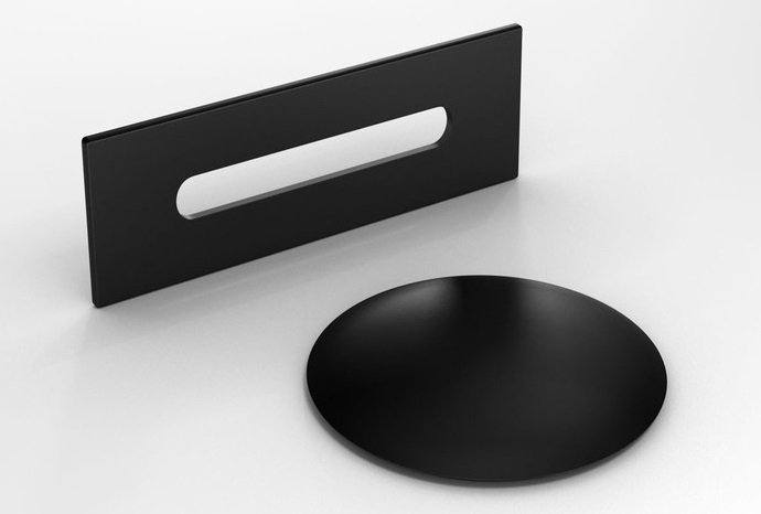 Кришка для переливу та зливу Besco чорний матовий ZM-WW-CZ