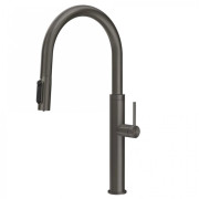 Смеситель для кухни Gessi Flessa под фильтр с выдвижной лейкой черный металл брашированный 60822#707