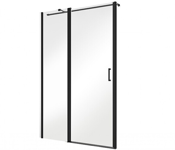 Душові двері Besco Exo-C 120х190 см орна чорний матовий/прозоре скло ECB-120-190C