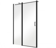 Душевая дверь Besco Exo-C 120х190 см распашная черный матовый/прозрачное стекло ECB-120-190C