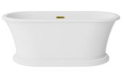 Ванна акриловая Besco Ziva 160х75 см с сифоном клик-клак хром глянцевый белый #WWA-160-ZSC