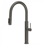 Смеситель для кухни Gessi Flessa под фильтр с выдвижной лейкой черный металл брашированный 60822#707