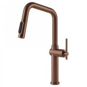 Смеситель для кухни Gessi Habito под фильтр с выдвижной лейкой медь брашированная 60852#708