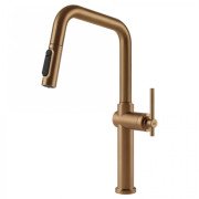 Смеситель для кухни Gessi Habito под фильтр с выдвижной лейкой бронза брашированная 60852#726