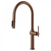 Смеситель для кухни Gessi Habito под фильтр с выдвижной лейкой медь брашированная 60872#708