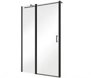 Душевая дверь Besco Exo-C 120х190 см распашная черный матовый/прозрачное стекло ECB-120-190C