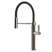 Смеситель для кухни Gessi Venti20 с выдвижной лейкой однорычажный никель 60634#720