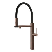 Змішувач для кухні Gessi Flessa з висувною лійкою мідь брашована 60210#708