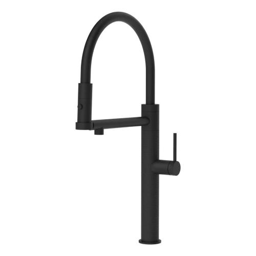 Змішувач для кухні Gessi Cesello з висувною лійкою матовий чорний 60214#299
