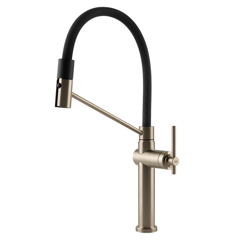 Смеситель для кухни Gessi Habito с выдвижной лейкой нержавеющая сталь 60664#149