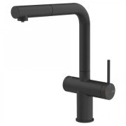 Змішувач для кухні Gessi Inedito під фільтр з висувною лійкою одноважільний матовий чорний 60572#299