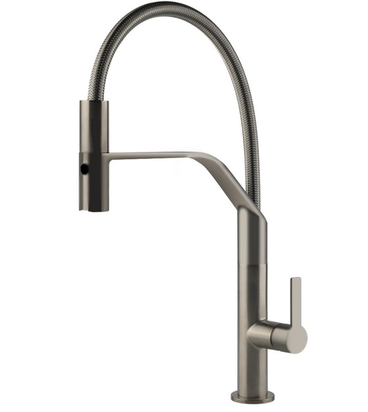 Смеситель для кухни Gessi Mesh с выдвижной лейкой нержавеющая сталь 60005#149