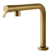 Смеситель для кухни Gessi Su&Giu со складным изливом золото брашированное 60071#716