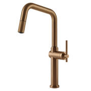 Смеситель для кухни Gessi Habito с выдвижной лейкой бронза брашированная 60652#726