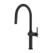 Змішувач для кухні Gessi Habito з висувною лійкою матовий чорний 60672#299