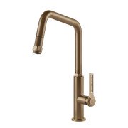 Смеситель для кухни Gessi Officine с вытяжной лейкой бронза брашированная 60053#726