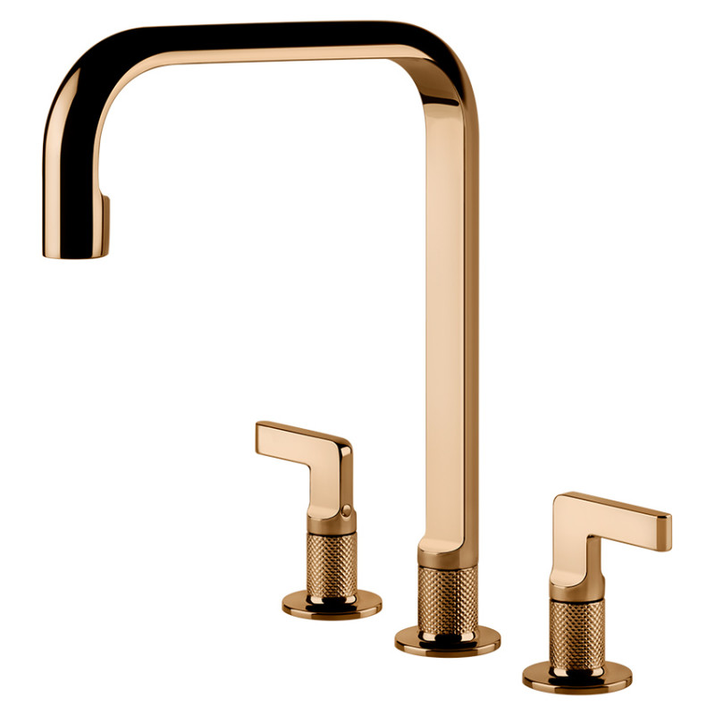 Смеситель для кухни Gessi Inciso на 3 отверстия бронза 58701#735