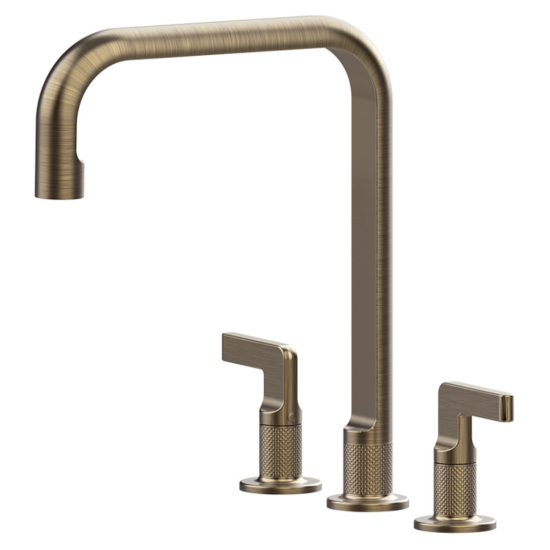 Змішувач для кухні Gessi Inciso на 3 отвори антична латунь 58701#713