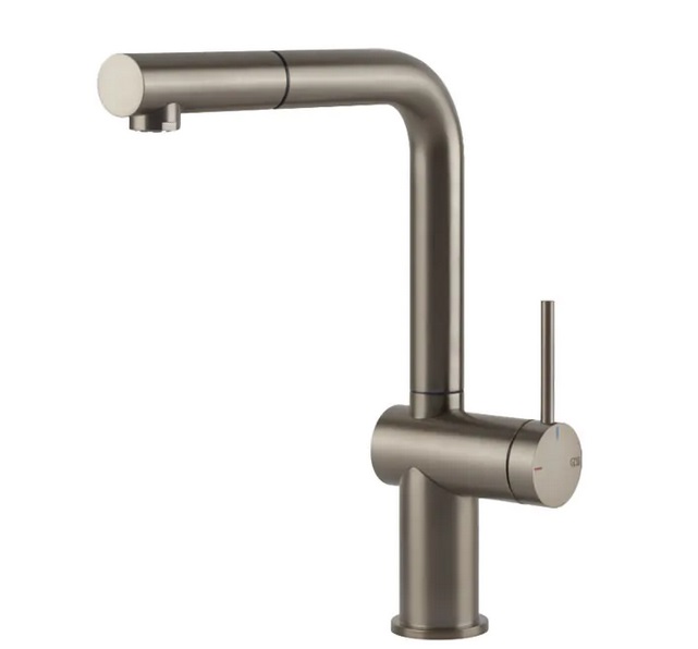 Змішувач для кухні Gessi Inedito з висувною лійкою нержавіюча сталь 60433#149