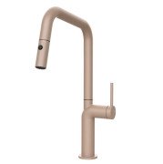 Смеситель для кухни Gessi Stelo с выдвижной лейкой однорычажный матовая пудра 60307#275