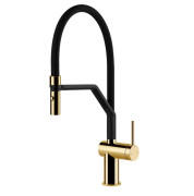 Смеситель для кухни Gessi Inedito с вытяжной лейкой золото 60429#246