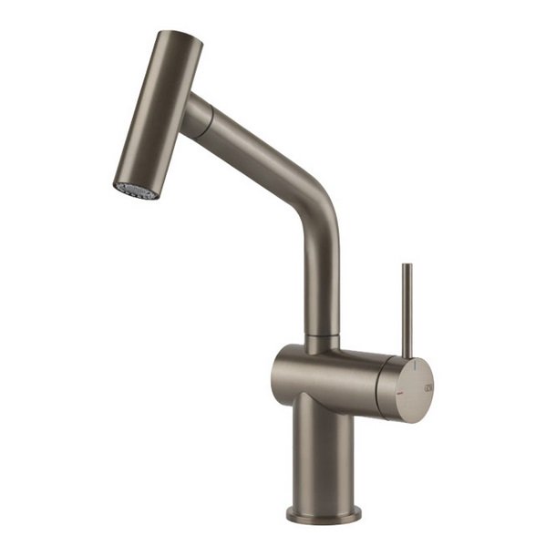 Смеситель для кухни Gessi Inedito с вытяжной лейкой нержавеющая сталь 60425#149