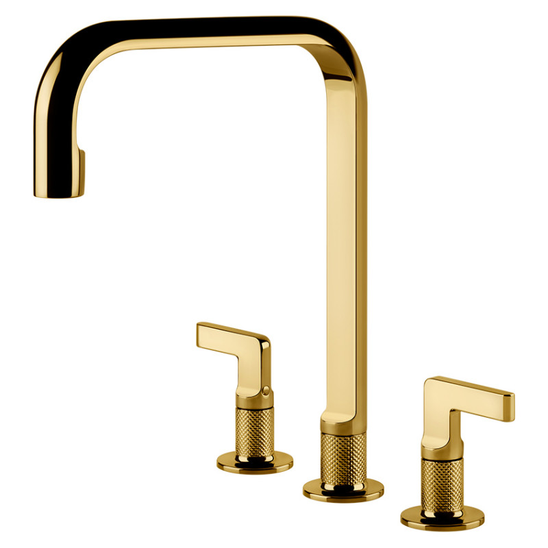 Змішувач для кухні Gessi Inciso на 3 отвори золото 58701#246