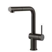 Змішувач для кухні Gessi Inedito з висувною лійкою чорний метал брашований 60433#707